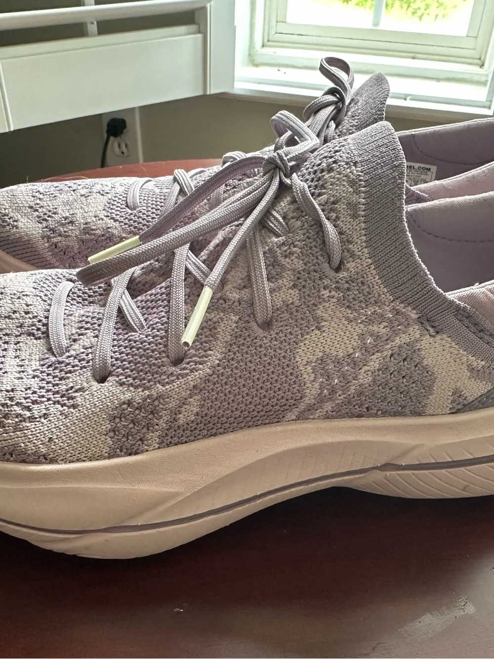 Sorel Women's Light Purple Knit Lace-Up Sneakers
